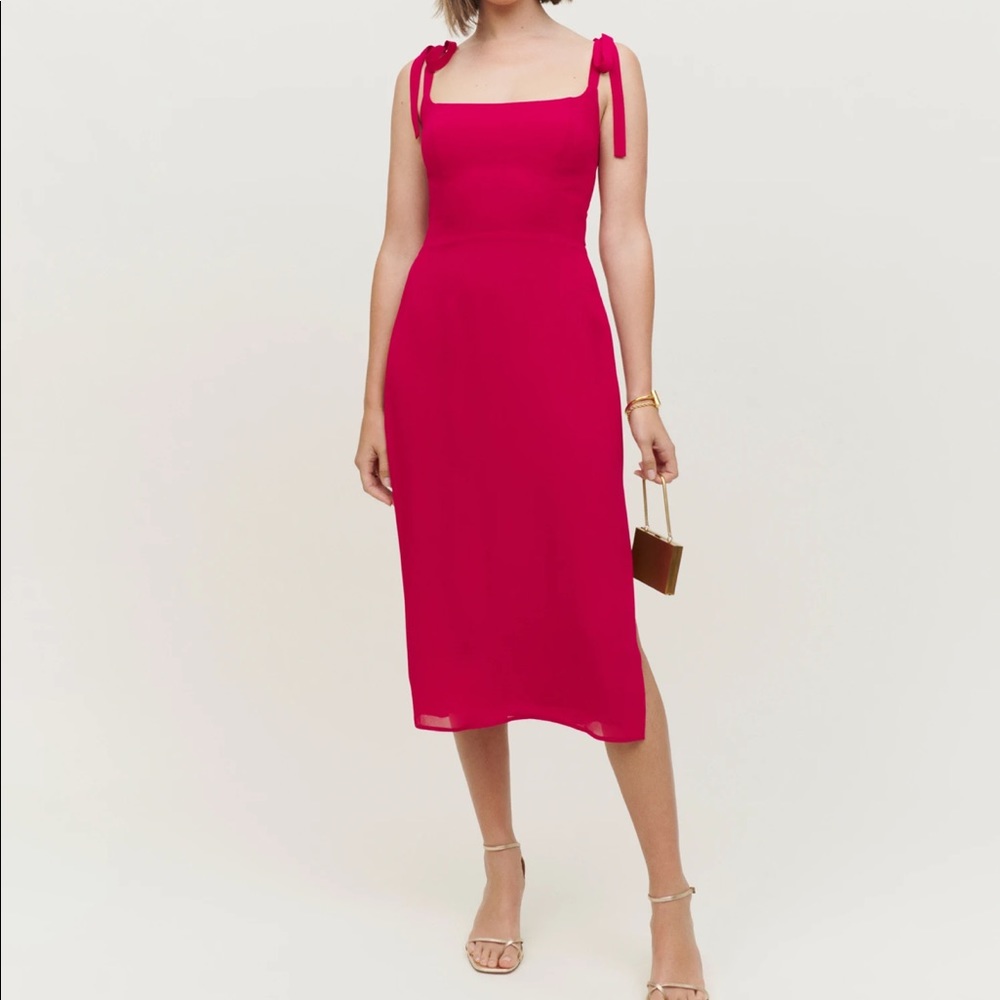 “💖Sale” Reformation Besse Dress - Rhubarb